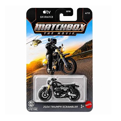Carrinho Matchbox The Movie 2024 Triumph Scrambler 2026 Lote K JKH31