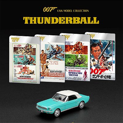 PRÉ-VENDA Mini GT #923 Ford Mustang Convertible 1965 "Thunderball" 007 English