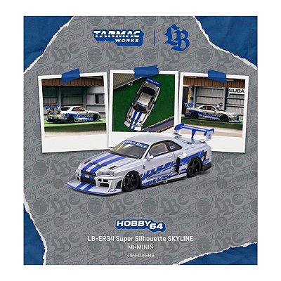 PRÉ-VENDA Tarmac Works Nissan Skyline LB-ER34 Super Silhouette MgMinis 1:64