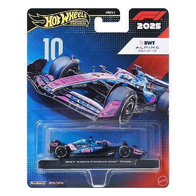 Carrinho Hot Wheels Premium Formula 1 BWT Alpine Formula One Team #10 JKD82