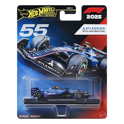 Carrinho Hot Wheels Premium Formula 1 Atlassian Williams Racing #55 JKD85