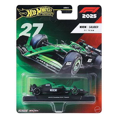 Carrinho Hot Wheels Premium Formula 1 Kick Sauber F1 Team #27 JKD84