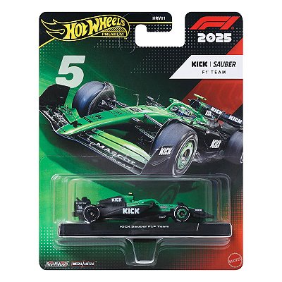 Carrinho Hot Wheels Premium Formula 1 Kick Sauber F1 Team #5 JKD89