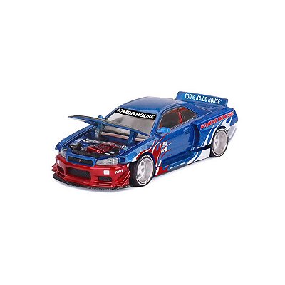 PRÉ-VENDA Mini GT Kaido House #294 Nissan Skyline GT-R R34 Kaido House Flames V1
