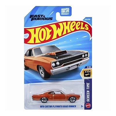 Carrinho Hot Wheels 1970 Custom Plymouth Road Runner 2026 Lote M JJK52
