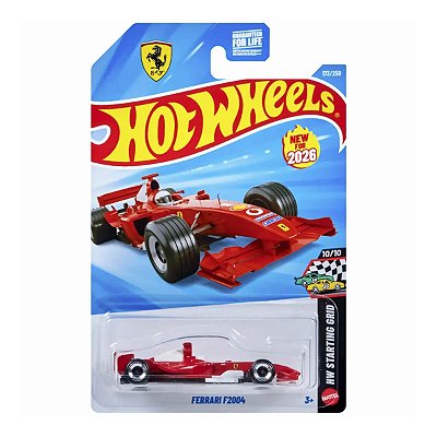 Carrinho Hot Wheels Ferrari F2004 2026 Lote M JJH51