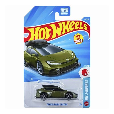 Carrinho Hot Wheels Toyota Prius Custom com Bagageiro 2026 Lote M JJL34