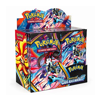 TCG Pokemón Booster Box Mega Evolução ME04 Caos Ascendente