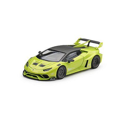 PRÉ-VENDA Carrinho MiniaturaMini GT #1377 Lamborghini Huracán LB★WORKS Lime Metallic