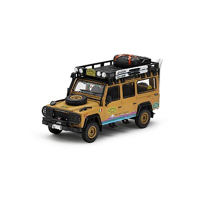 PRÉ-VENDA Mini GT #1380 Land Rover Defender 110 1998 Camel Trophy Tierra del Fuego CT.24 Italy