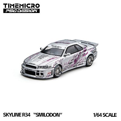 PRÉ-VENDA TimeMicro R34 Tiger Tooth Smilodon Nightingale PSC Design 1:64 Prata