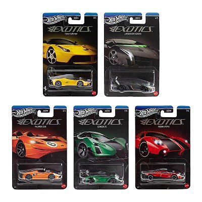 Carrinho Hot Wheels Silver Series Exotics Set Completo 2026 Lote U