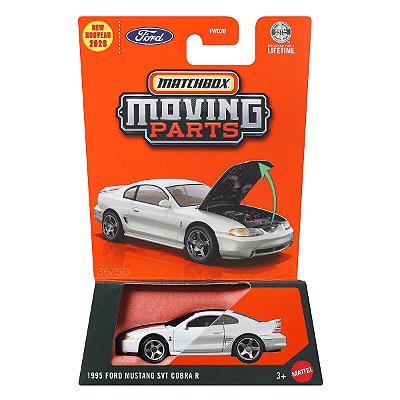 Carrinho Matchbox Moving Parts 1995 Ford Mustang SVT Cobra R JHV30