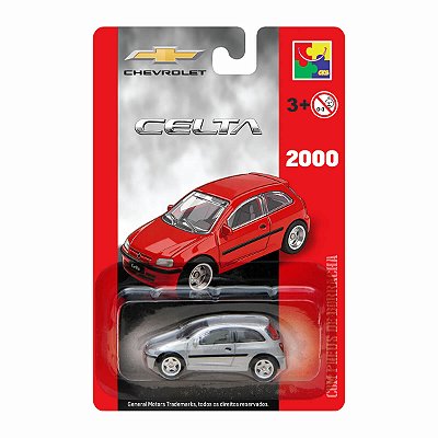 Carrinho CKS Chevrolet Celta 1.0 2000 Prata 1:64