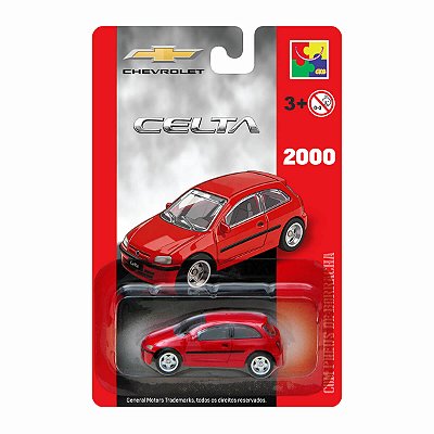 Carrinho CKS Chevrolet Celta 1.0 2000 Vermelho 1:64