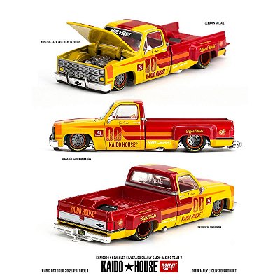 PRÉ-VENDA Mini GT Kaido House #320 Chevrolet Silverado Dually Kaido Racing Team V1 1:64