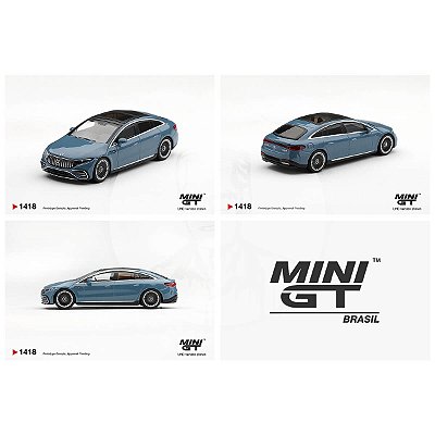 PRÉ-VENDA Mini GT #1418 Mercedes-AMG EQS 53 Blue 1:64