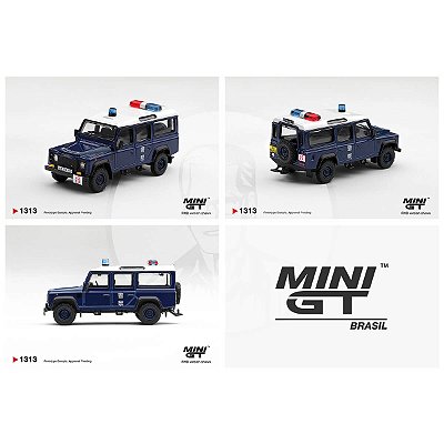PRÉ-VENDA Mini GT #1313 Land Rover Defender 110 Royal HK Police Tai Po District HK Exclusive 1:64