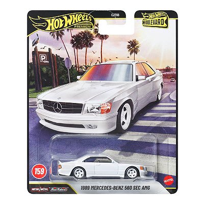 Carrinho Hot Wheels Premium Boulevard 1989 Mercedes-Benz 560 SEC AMG JHW37 1:64
