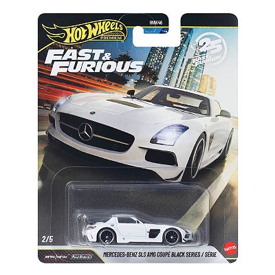 Carrinho Hot Wheels Premium Velozes e Furiosos Mercedes-Benz SLS AMG Coupé Black Series JHW65 1:64