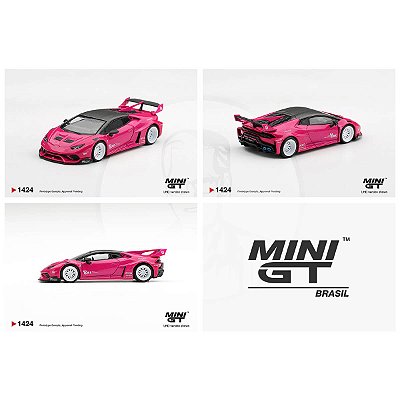 PRÉ-VENDA Mini GT #1424 LB★WORKS Lamborghini Huracán GT Ruby Purple 1:64
