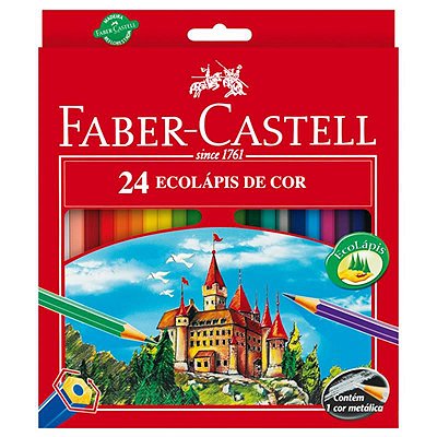 Lapis de cor (sextavado) Ecolapis 24 Cores S/Kit - Faber-Castell