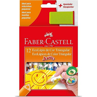 Lápis de cor (jumbo) Ecolapis 12 Cores Decorado - Faber-Castell