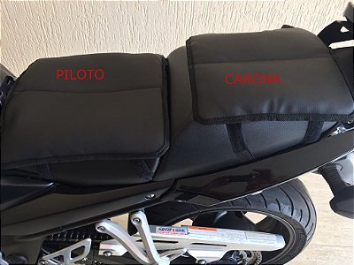 Kit Almofada Gel Piloto E Carona Para Moto Nc700 750 X Tener