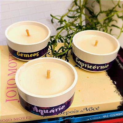 Vela Signo Zodíacos | Aromática e Mística  |  50g  |  Cera de coco