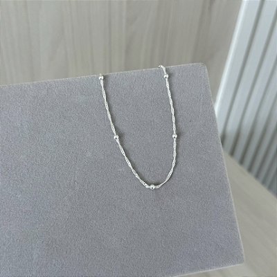 Pulseira Singapura Bolinhas - Prata 925