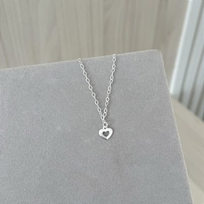 Pulseira Coração Pendurado Fosco- Prata 925