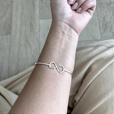 Pulseira Bracelete Infinito - Prata 925