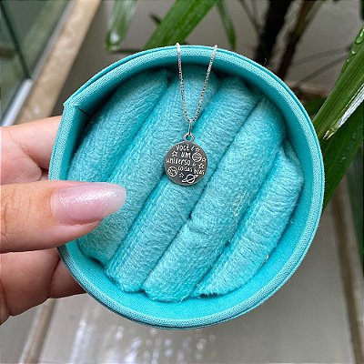 Colar você é um universo de coisas boas- Prata 925