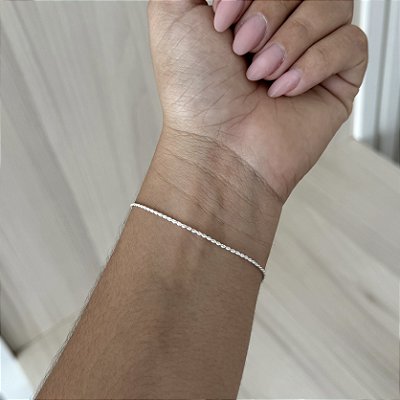 Pulseira  Cordão Baiano - Prata 925