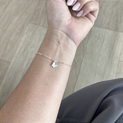 Pulseira Borboleta Origami- Prata 925