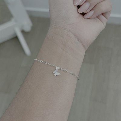 Pulseira Borboleta Origami- Prata 925