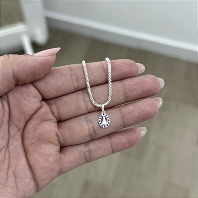 Pulseira Pipoca com Pingente de Nossa Senhora Aparecida- Prata 925