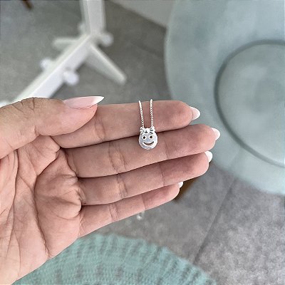 Colar Rosto de Menina - Prata 925