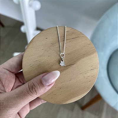 Colar Espírito Santo Cravejado 7MM - Prata 925