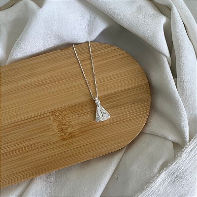 Colar N. Sra. Aparecida Cravejada em Zircônias - Prata 925