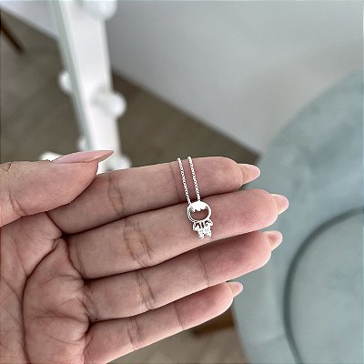 Colar Menino com Zircônias - Prata 925