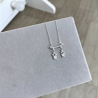 Colar com 2 Filhos - Prata 925