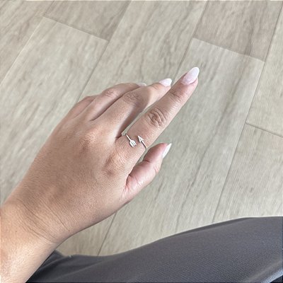 Anel Regulável Flecha - Prata 925