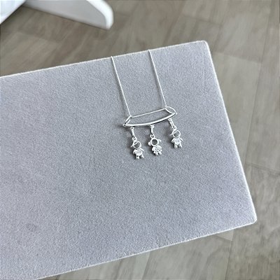 Colar com 3 Filhos - Prata 925