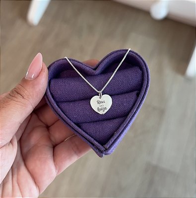 Colar Coração Personalizável - Prata 925