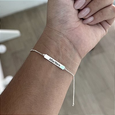 Pulseira Adulto Personalizável - Prata 925