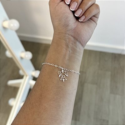 Pulseira Menina Vazada - Prata 925