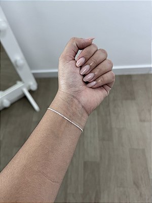 Pulseira Grume Fina - Prata 925