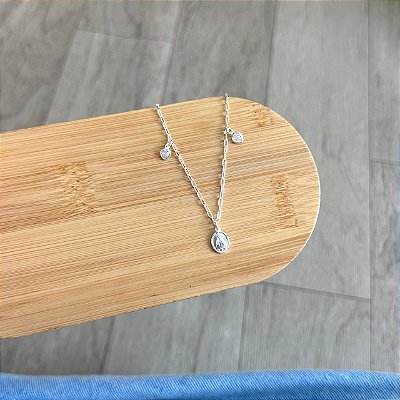 Pulseira com N. Sra. Aparecida e Pontos de Luz - Prata 925