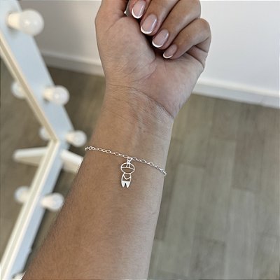 Pulseira Menino Vazado - Prata 925